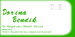 dorina bendik business card